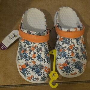 JoJo Siwa Floral Mules - Orange and Blue